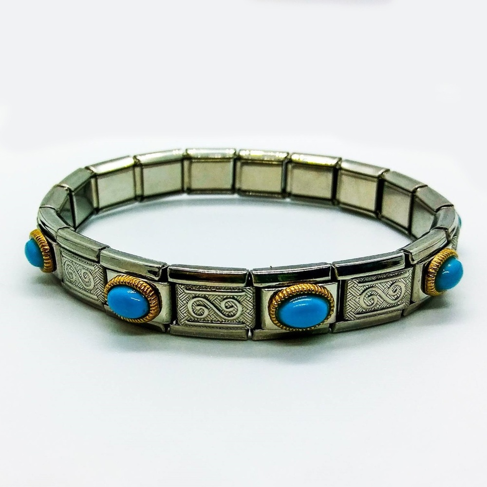 Western Cowgirl Silver-tone Etched Metal Bracelet